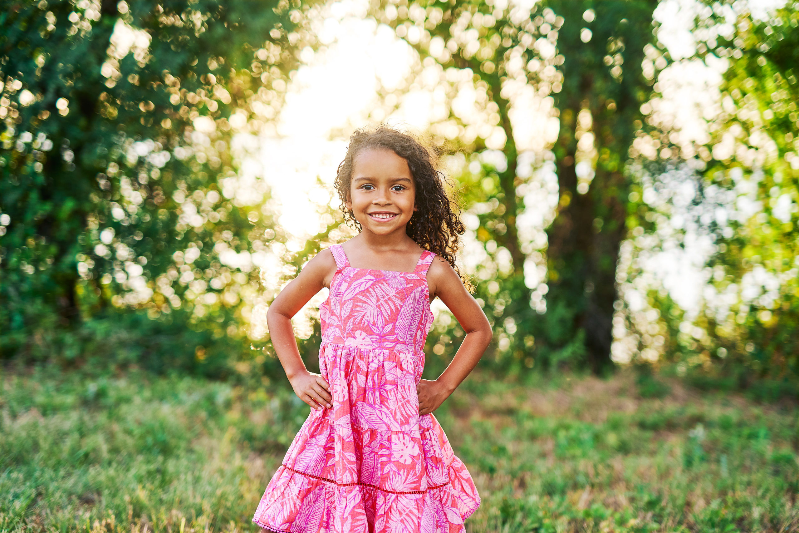 Little elm Child portrait during golden hour